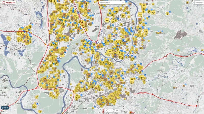 Мапа структуры калектыўнай бяспекі і кароткачасовых прытулкаў. 