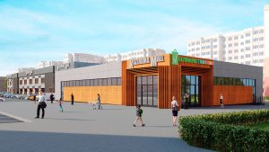 В бывшей казарме на Щорса откроют торговый центр Kazzarma Mall. Так он будет выглядеть