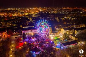 Гродненский фотограф сделал атмосферные снимки нового колеса обозрения