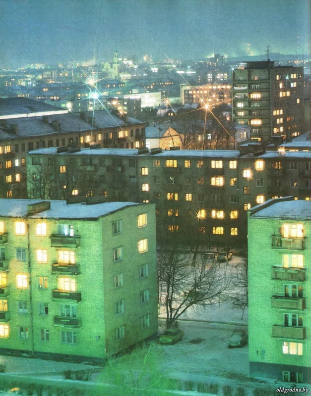 Район улиц Поповича и Советских пограничников в Гродно, 1988 год