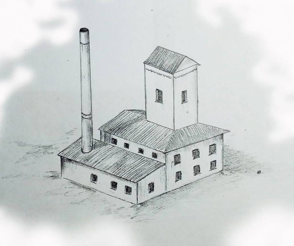 Гродненский казённый винный склад. Рисунок Д. Лютика