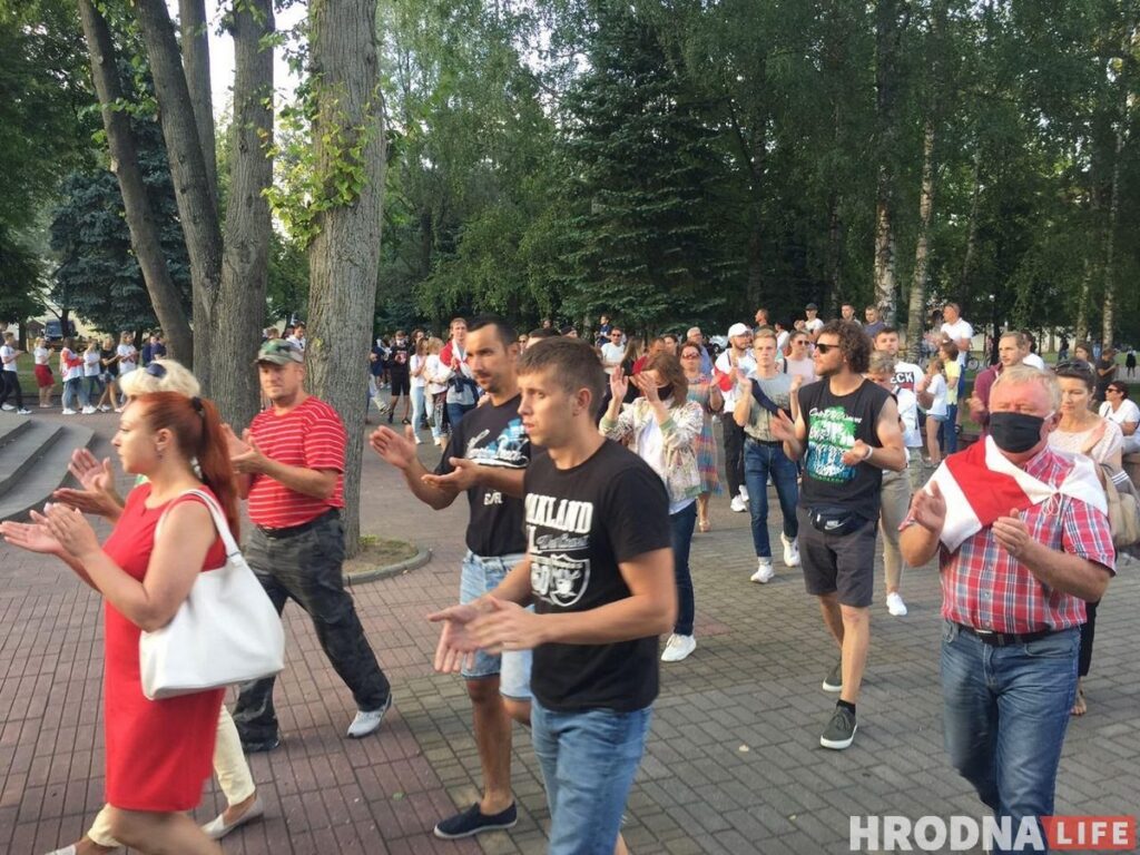 В Гродно задержали восемь человек на акции мирного протеста 24 августа