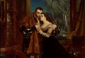 Сигизмунд Август и Барбара Радзивилл. Картина Яна Матейко, 1867 г. Из коллекции Национального музея в Варшаве