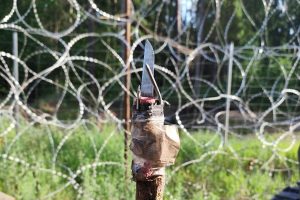 Нож, которым ранили пограничника. Фото: пресс-служба Подляского отделения Пограничной службы Польши