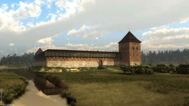 Появилась 3D-реконструкция Кревского замка с третьей башней — вот как это выглядит
