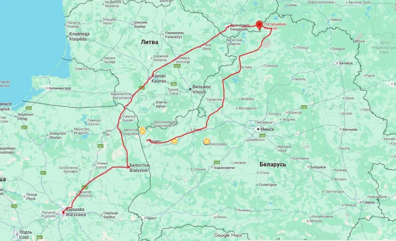 Из Гродно в Варшаву через Латвию: вот как примерно будет выглядеть поездка Из Гродно в Варшаву через Латвию: вот как примерно будет выглядеть поездка