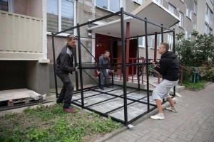 Самодельная велостоянка; Сморгонь.