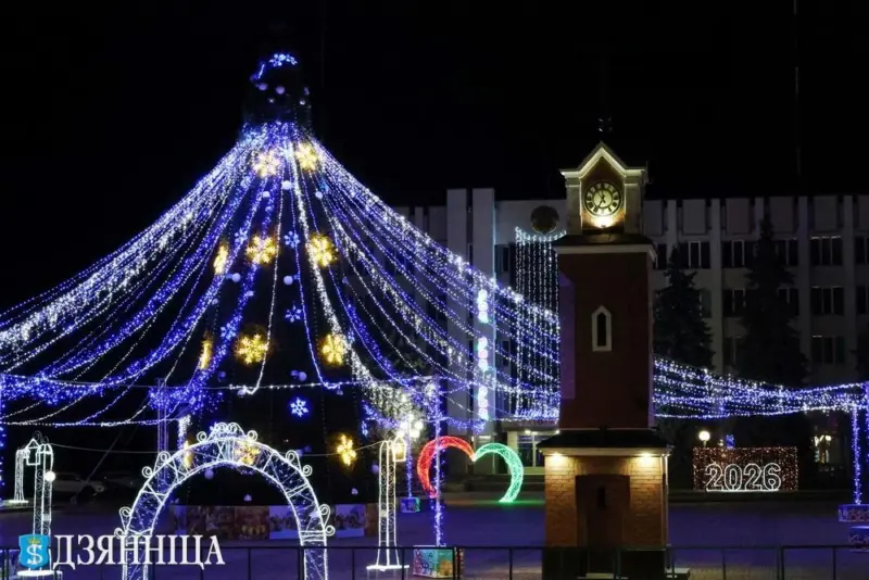 З падковамі, дамкамі і сняжынкамі. Як выглядаюць галоўныя ёлкі ў раённых цэнтрах рэгіёна