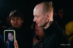 Среди освобожденных политзаключенных как минимум 31 житель Гродно и области Released Political Prisoner Eduard Palchys in Vilnius / Вызвалены палітвязень Эдуард Пальчыс у Вільні / Освобожденный политзаключенный Эдуард Пальчис в Вильнюсе © LookByMedia