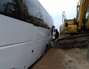 Аўтобус “Лодзь-Гродна” трапіў у аварыю паміж Варшавай і Беластокам Аўтобус “Лодзь-Гродна” трапіў у аварыю паміж Варшавай і Беластокам