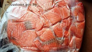 Гродзенскія мытнікі затрымалі філе ласося на 40 тысяч долараў