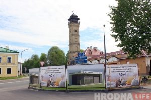 Каля сінагогі пачалося будаўніцтва гандлёвага павільёна з грамадскім туалетам