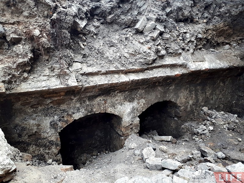 На вуліцы Найдуса адкапалі падвалы 19 стагоддзя