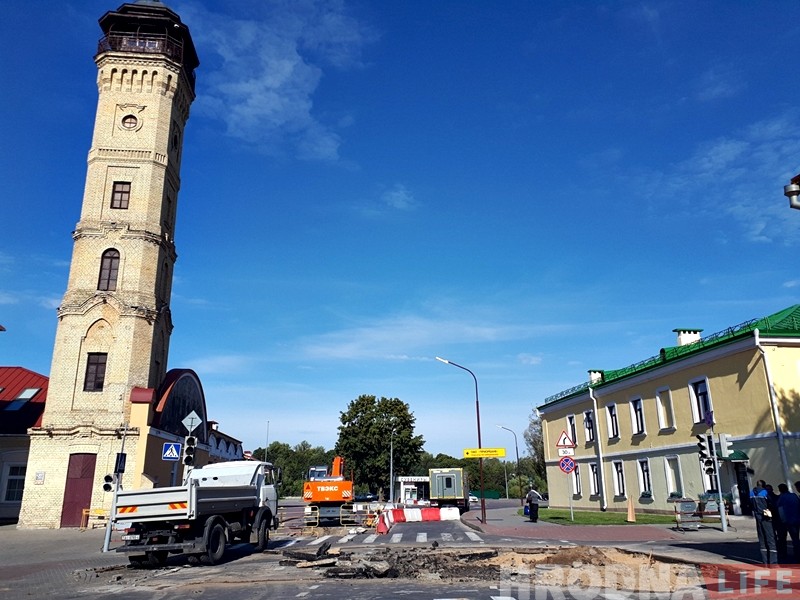 Рамонт: скрыжаванне на Замкавай трэба аб'язджаць