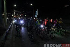 "ВелаГродна" 5 гадоў: сотні гродзенцаў на роварах асвятлілі вуліцы горада