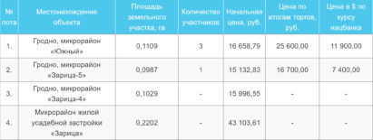 На «Южный» есть спрос, на «Зарицу» мало желающих: Итоги аукциона по продаже земельных участков в Гродно
