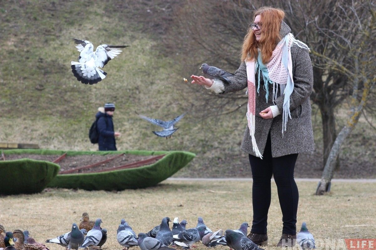 Гродзенцы ў апошні дзень зімы. Фота