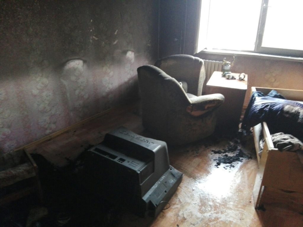 На Дзевятоўцы гарэла кватэра. Меркавана гэта падпал