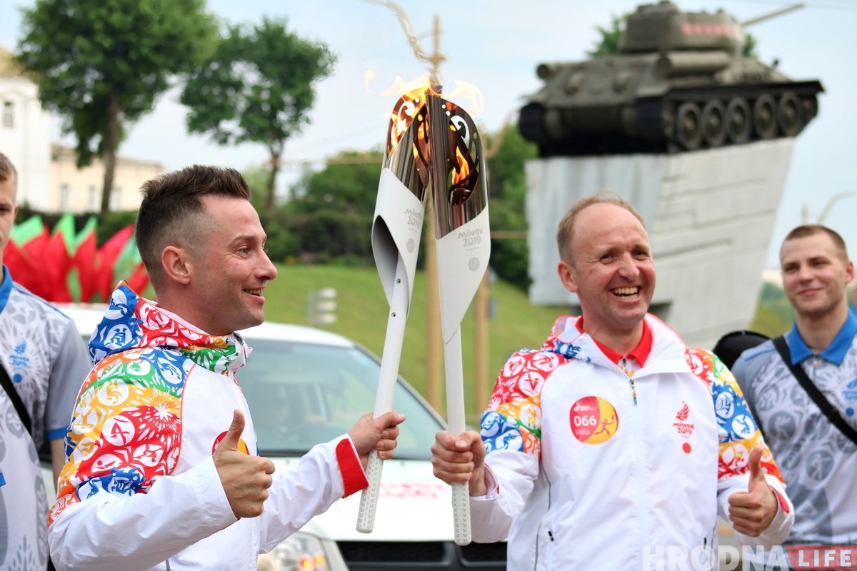 Гродно встретил эстафету огня "Пламя мира" 