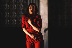 Гродзенка выступае ў тэатры La MaMa на Манхэтане