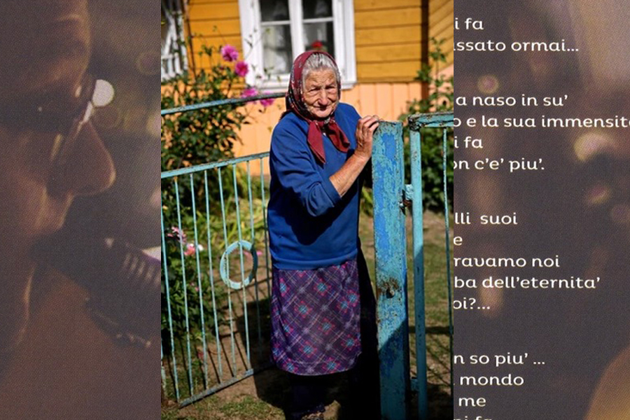 Фотаздымак бабулі з Лідскага раёна можа патрапіць у італьянскі часопіс Фота: lidanews.by