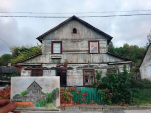 «Хочацца захаваць дух Гародні». Гродзенец малюе драўляныя будынкі, каб звярнуць увагу на іх лёс драўляныя будынкі