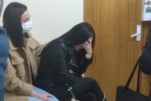 Жена Вадима Плавского Диана после вынесения приговора. Фото: Елена Ковальчук