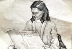 "Ці застануся я чалавекам пасля зоны..." Пра што піша палітзняволеная з Гродна Рисунок из СИЗО политзаключенной Каси Будько