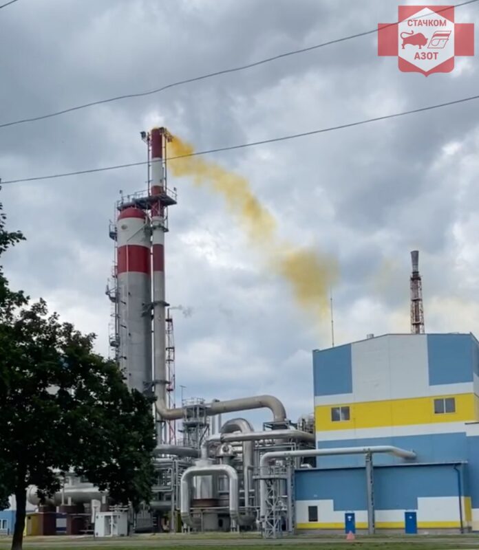 На "Гродна Азот" зноў спыніўся цэх. Выпуск прадукцыі не спыняўся