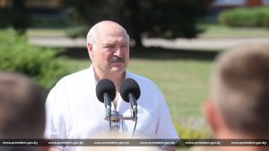 Аляксандр Лукашэнка ў Камянцы выказаўся пра карту паляка