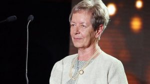 Прафесар Марыя Каламайска-Саід, 2015 год, на цырымоніі ўзнагароджання ад Міністэрства культуры Польшчы