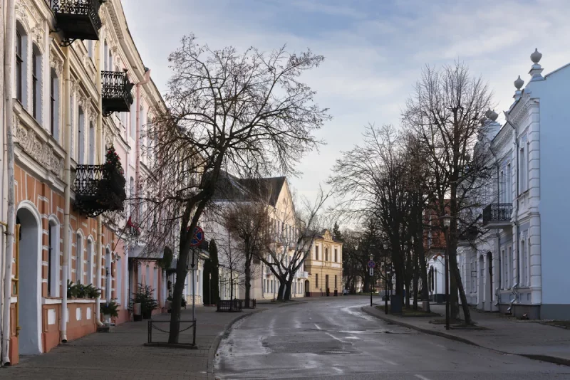 Вуліца Замкавая ў Гродне - гістарычны цэнтр. Фота: iStock