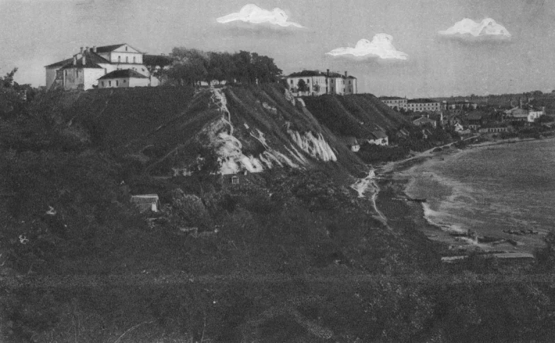 Стары замак і Новы замак у Гродне на старым фота 1920-х