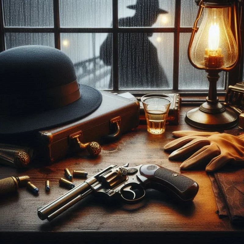 52 ахвяры: гісторыя Станіслава і Яніны Збоньскіх - серыйных забойцаў, якія любілі Гродна Збоньскія - серыйныя забойцы з Гродна. Ілюстрацыя з рэвальверам на стале ў стылі 1920-х