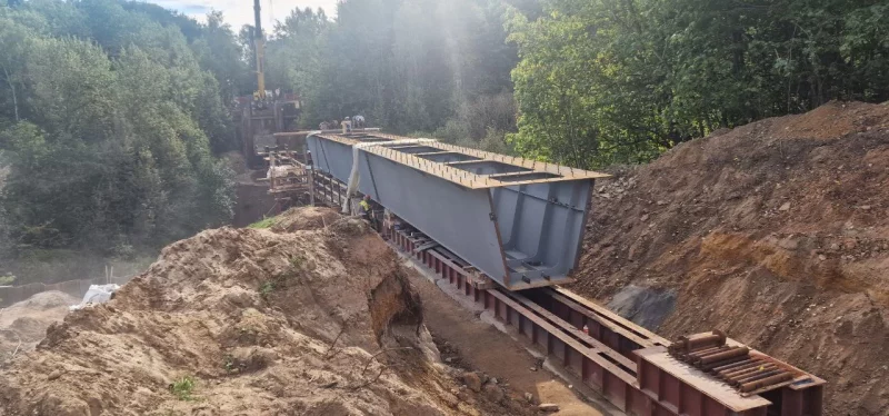 Рэканструкцыя моста на Фамічова. Фота: Гродзенскі гарвыканкам