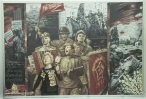 Карціна "Песни великой Победы" Уладзіміра Качана. Фота: з сайта дзяржзакупак