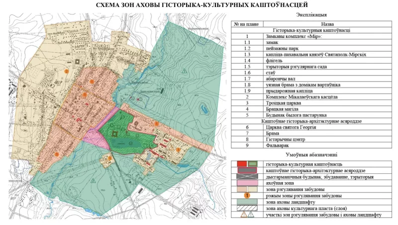 Мінкульт зменшыў зону аховы Мірскага замка