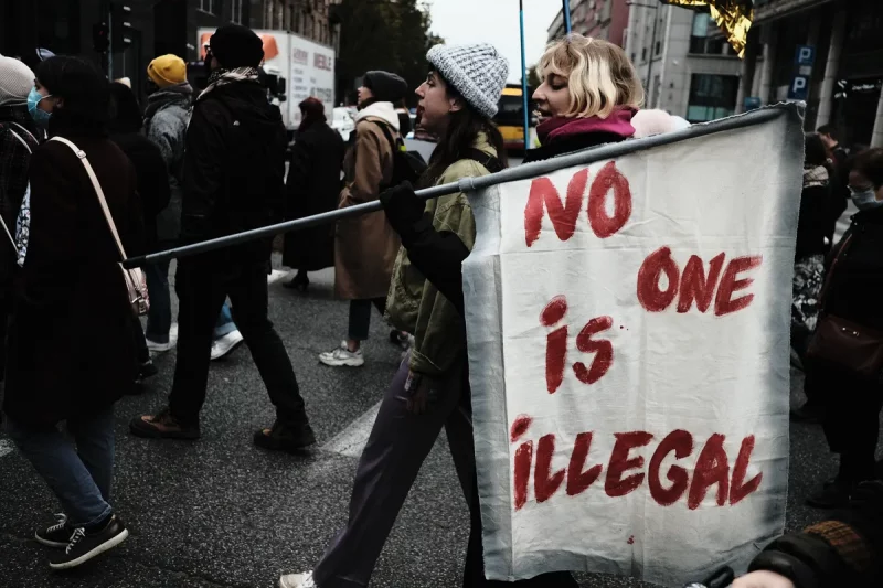 Фота дэманстрацыі арганізацыі "Шпіля". Аўтар - Tomasz Swierzewski