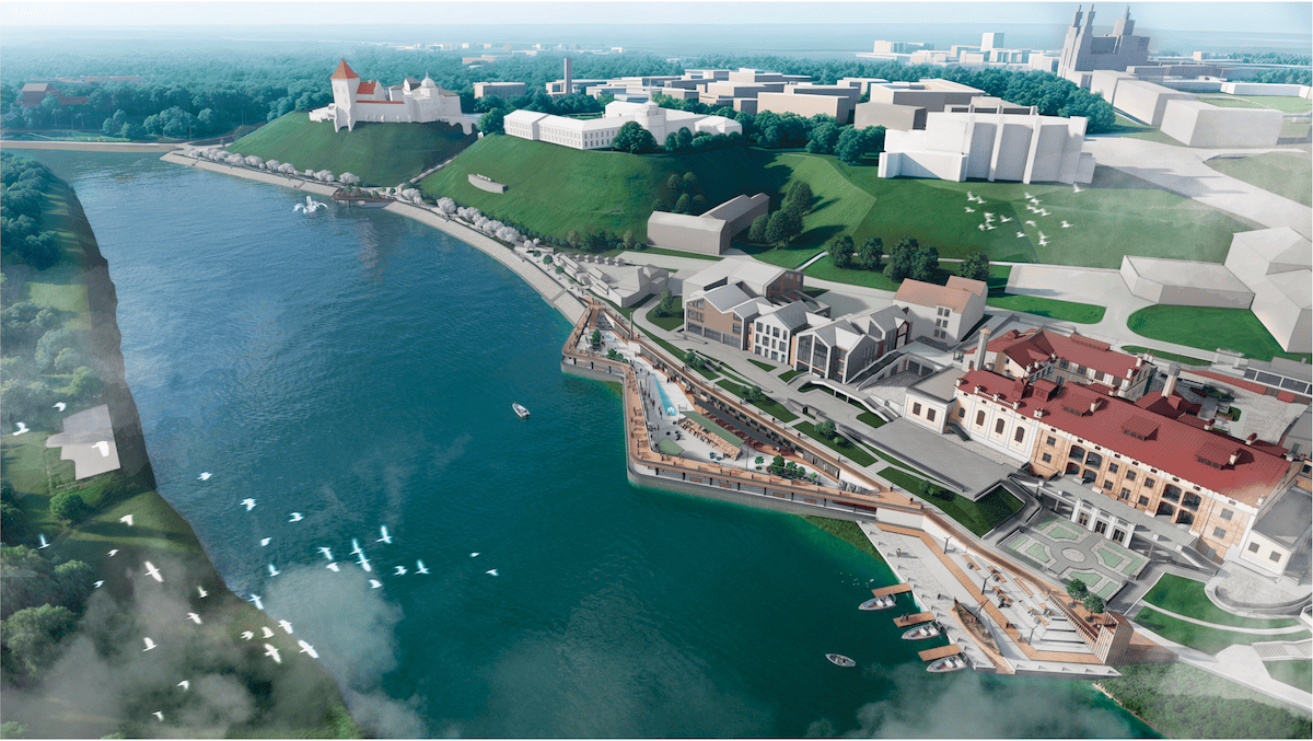 "Адпавядае сусветным трэндам". Спыталі ўрбаніста пра праект набярэжнай у Гродне Праект рэканструкцыі набярэжнай Нёмана. Крыніца: grodno.gov.by