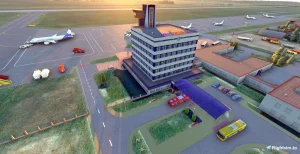 Мадэль гродзенскага аэрапорта ў Microsoft Flight Simulator. Крыніца: flightsim.to