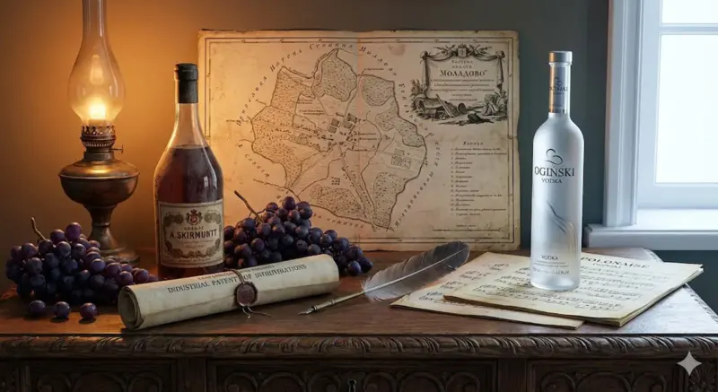Скірмунт, Агінскі і Баторый: як брэнды алкаголю адлюстроўваюць гісторыю Гродзеншчыны каньяк Skirmuntt Скірмунт і гарэлка Oginski Агінскі