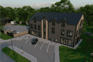 У Гродне пабудуюць новы офісны будынак. Раён не самы папулярны Рэндар офіснага будынка на Сакольскай. Крыніца: grodno.gov.by