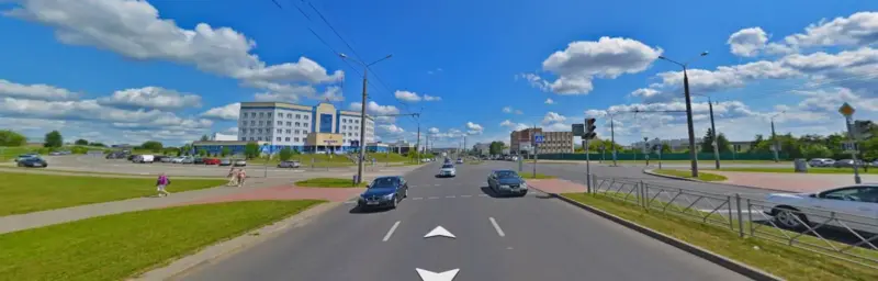 У Гродне пабудуюць Дом правасуддзя - у тым ліку за кошт штрафаў Вуліца Дубко. Фота: Яндекс.Карты