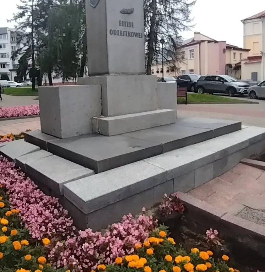 Памятник Ожешко после дождя. Фото: Urban Hrodna / instagram.com/vid_grodno