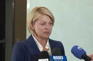 Анжаліка Борыс у Беластоку на пасяджэнні Саюза палякаў. Скрыншот з эфіру TVP Wilno